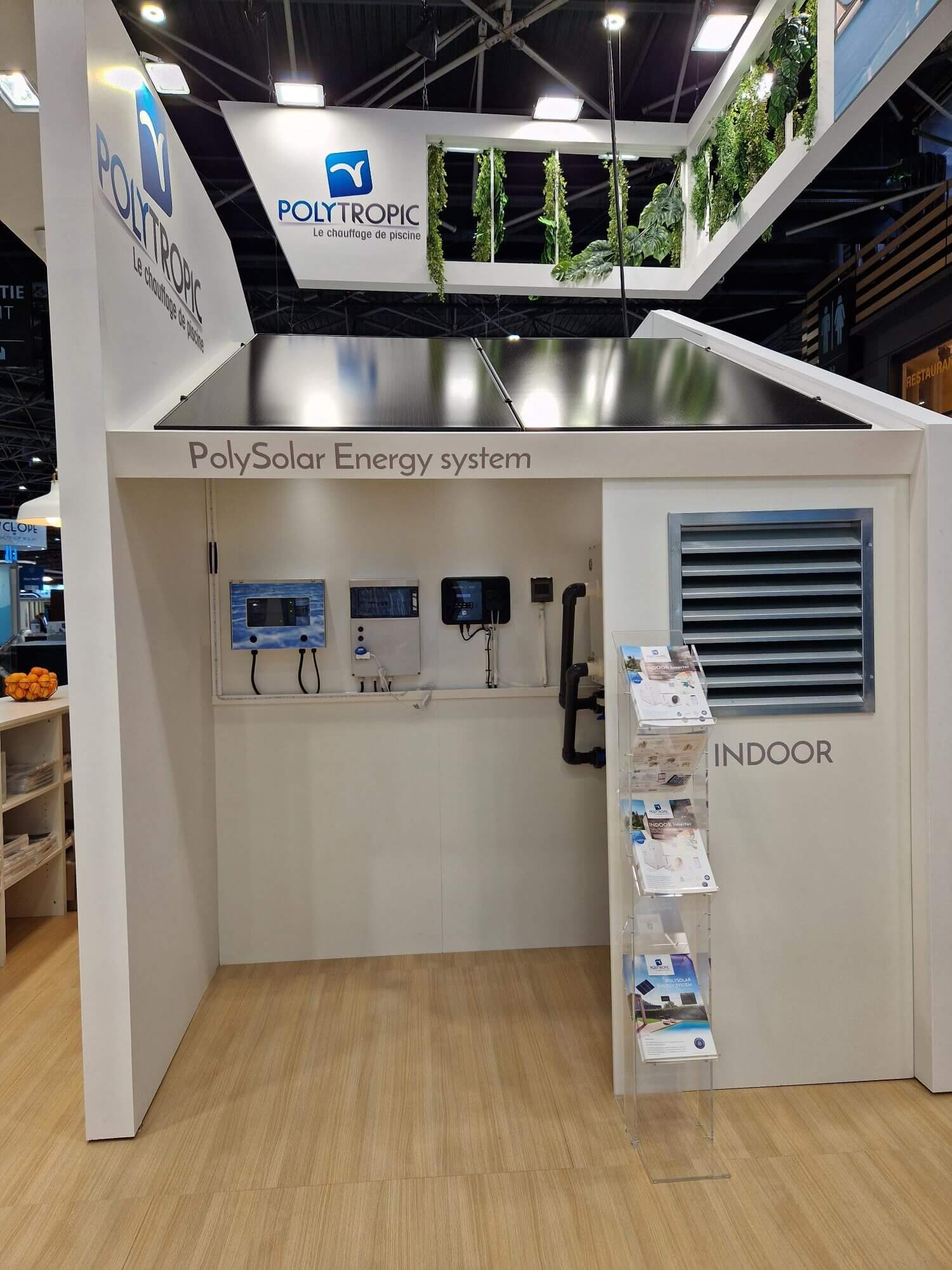 Le PolySolar Energy system sur le stand de Polytropic au salon PISCINE GLOBAL EUROPE