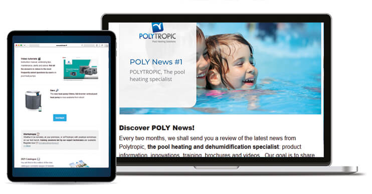 The PolyNews on a computer